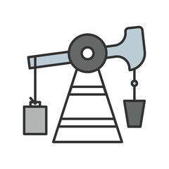 Oil Pump icon with white background vector stock illustration