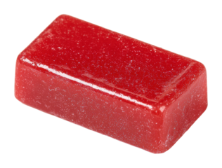 Delicious red gelatin treat kitchen food isolated on transparent background