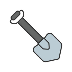Shovel icon with white background vector stock illustration