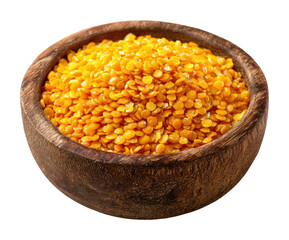 Cooking yellow lentils kitchen food vibrant isolated on transparent background