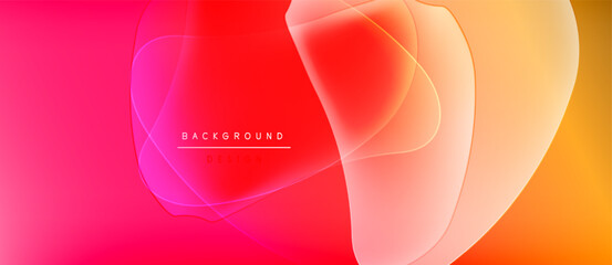 Abstract gradient background. Vivid colors blend, creating dynamic visual effect. Text reads background design. Smooth shapes overlap.