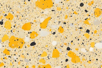 Close-up view of a patterned surface with yellow and beige colors. Seamless pattern.