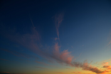 Dramatic sky. Sunset. Natural background.