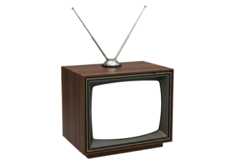 Retro Media Device with Blank Space for Content Isolated on Transparent PNG Background.