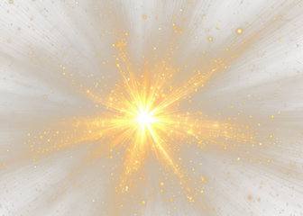 Bright PNG light explosion with glittering sparkle, radiant flare, and futuristic flash effect, ideal for disco parties, stadium events, or abstract background illustrations.