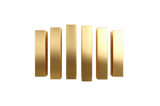 Gold bars graphic design