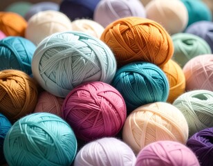 colorful yarn balls
