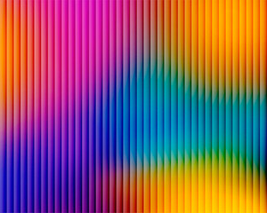 Vibrant rainbow gradient with Thousand Glass Ripple Effect, abstract colorful background in pink, blue, green and orange tones, glossy wavy glass texture for modern digital design.