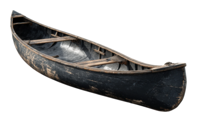 Canoe adventure on tranquil lake activity nature scene isolated on transparent background