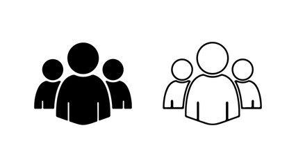 Group of people icon with transparent background