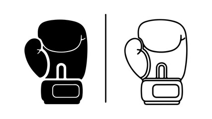 Boxing gloves icon with transparent background