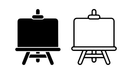 Art easels with transparent background