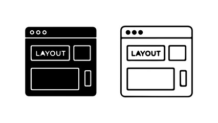 Website layout scheme with transparent background
