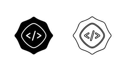 Coding brackets icon with transparent background