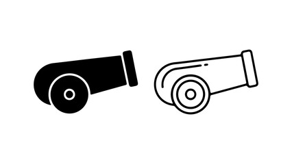Cannon icon set with transparent background