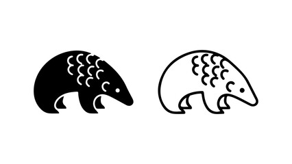 Armadillo icons with transparent background