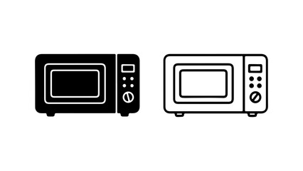 Fototapeta premium Microwave oven icon with transparent background