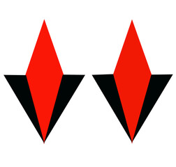 Obraz premium two colorful down arrows icon isolated on white background