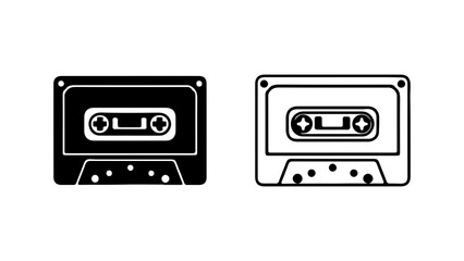 Cassette tapes with transparent background
