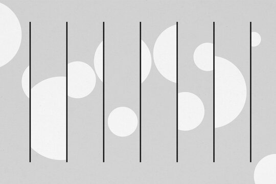 Bauhaus geometric circle and line illustration on abstract background