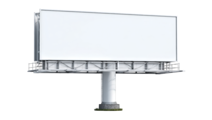 Blank billboard against a plain background