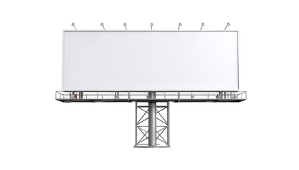 Obraz premium Blank billboard on a metal support structure