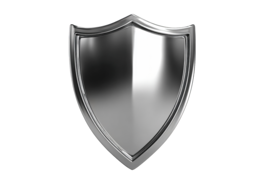 Metallic shield, polished