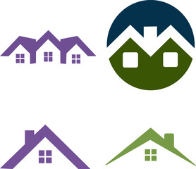 House and Real Estate Logo Templates - Modern Symbols for Property and Housing Business