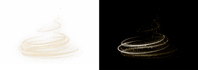 This glowing spiral light ring PNG is ideal for motion effects. Use it as a transparent overlay in your projects.