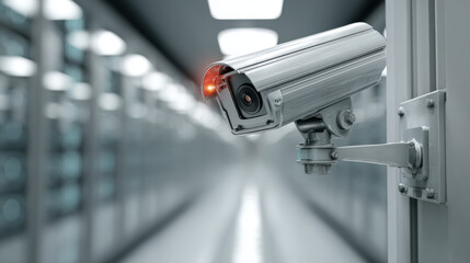 Security camera monitoring data center for banking protection and security with advanced technology in modern environment