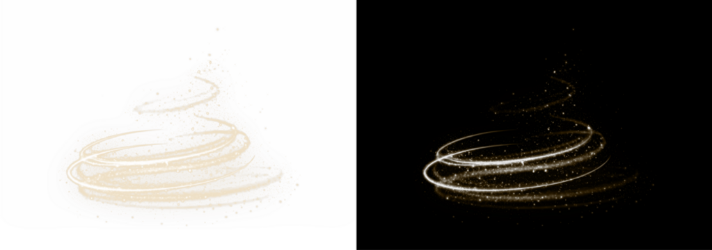 This glowing spiral light ring PNG is ideal for motion effects. Use it as a transparent overlay in your projects.