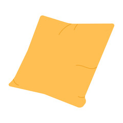 Yellow Minimalist Pillow on Neutral Background

