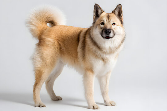 Majestic Norwegian Buhund Dog Portrait with Viking Spirit in the North Environment