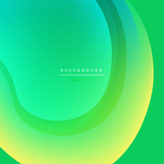 Abstract green background. Smooth layers create flowing shapes, vibrant gradients. Minimalist design with text elements present.