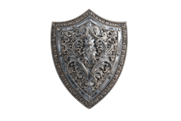 Ornate metallic shield