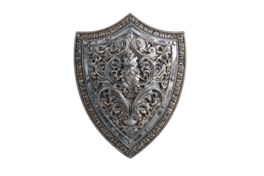 Ornate metallic shield