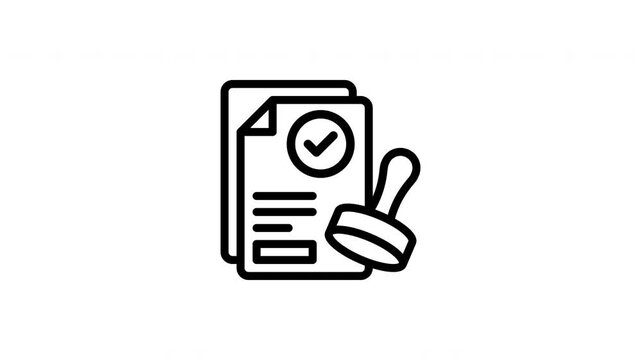 approval stamp animated icon