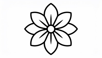 Fototapeta premium Flower Outline Icon