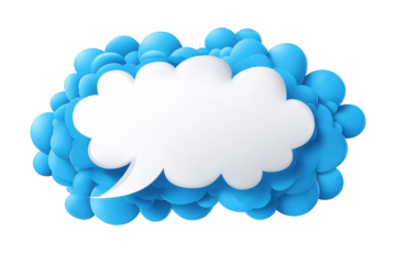 Cartoon cloud speech bubble