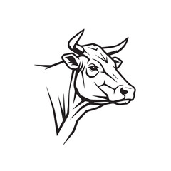 Tribal Bull Head Vector Illustration