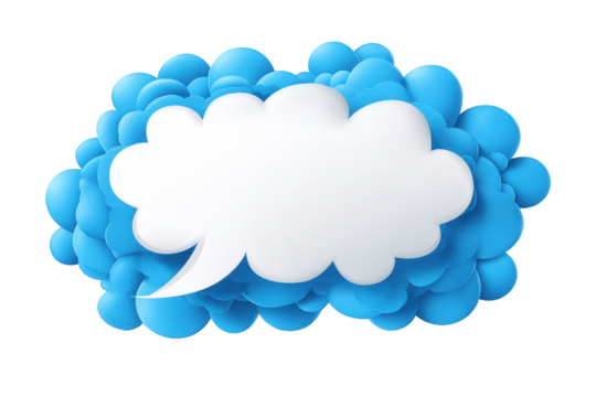 Cartoon cloud speech bubble