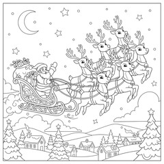 Fototapeta premium Christmas coloring pages for kids amazon kdp