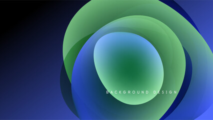 Abstract fluid shapes, blue, green hues blend. Modern design element, dark background creates contrast, smooth gradients visible.