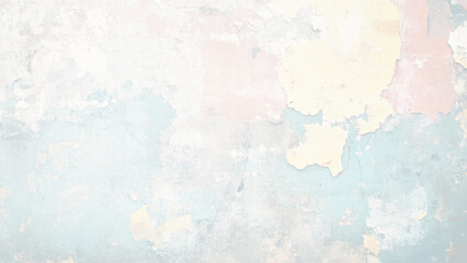 Texture old scratched painted blue wall with scuffs and dirt, Grunge vector texture