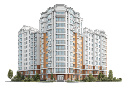 Modern apartment building facade (3)