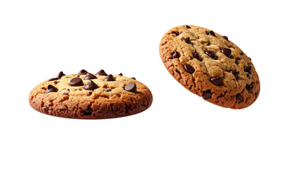  Dual Cookie Variations Representing Classic Homemade Dessert – isolated on transparent background
