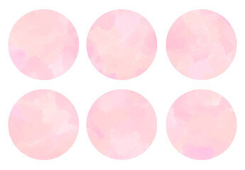 水彩のにじみのフレーム