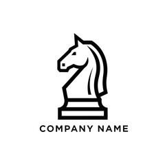 Elegant Chess Knight Logo Design - A Symbol of Strategy and Precision.