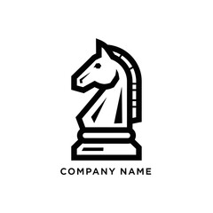 Elegant Chess Knight Logo Design for Strategic Branding and Competitive Advantage.