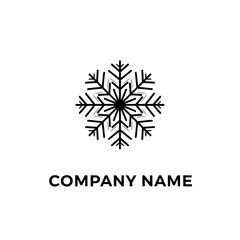 Elegant Snowflake Design for Winter Season or Holiday Branding, Minimalist and Modern Style.